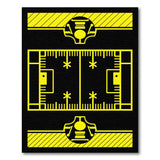 Yellow American Football Field Area Rug