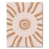 Pink Terracotta Sunburst Area Rug
