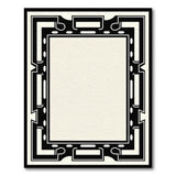 Ornate Black Frame Area Rug