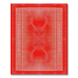 Bold Red Geometric Wave Area Rug