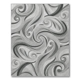 Black and White Black White Swirl Abstract Area Rug