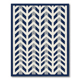 Navy Chevron Arrow Geometric Area Rug