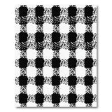 Bold Black White Houndstooth Hexagon Area Rug