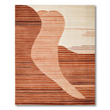 Terracotta Wavy Abstract Area Rug
