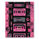 Retro Pink Cassette Mixtape Area Rug