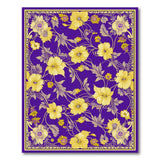 Purple Gold Floral Vintage Area Rug