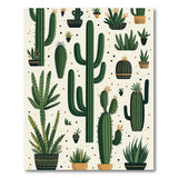 Potted Cacti Succulents Area Rug
