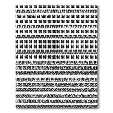 Abstract Black Squiggle Area Rug