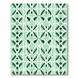 Mint Green Geometric Lattice Area Rug