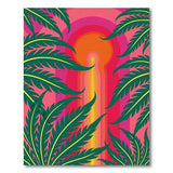 Vibrant Palm Sunburst Area Rug