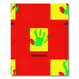 Vibrant Monster Handprint Kids Area Rug