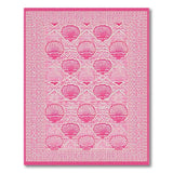 Vibrant Pink Scallop Shell Coastal Area Rug