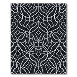 Intricate Black and White Intricate Black White Geometric Area Rug