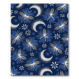 Navy Blue Lunar Floral Moon Stars Rug