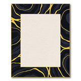 Luxe Black Marble Gold Vein Area Rug