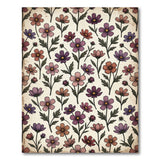 Vintage Floral Garden Bloom Arrangement Rug