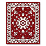 Red Red Snowflake Persian Area Rug