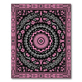 Ornate Pink Floral Persian Pink Area Rug