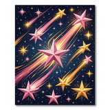 Pink Gold Shooting Stars Area Rug