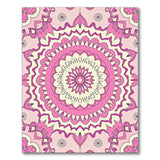 Boho Pink Mandala Floral Area Rug
