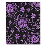 Purple Purple Floral Damask Area Rug