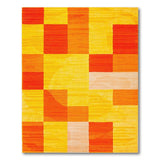 Vibrant Geometric Orange Yellow Area Rug