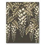 Cascading Golden Wisteria Floral Rug
