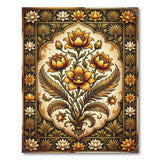 Ornate Gold Marigold Lotus Rug