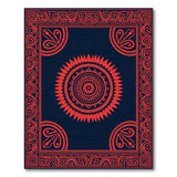Red Sun Mandala Heritage Tribal Area Rug