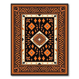 Orange Bold Orange Black Southwestern Geometric Rug