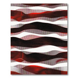 Red Wavy Stripe Geometric Area Rug