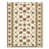 Ivory Red Floral Persian Area Rug