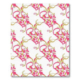 Floral Vintage Pink Vibrant Pink Floral Swirl Area Rug