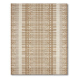 Brown Tan Heritage Tribal Stripe Woven Rug