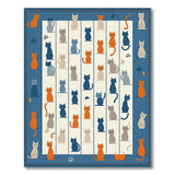 Whimsical Cartoon Cats Quilt Area Rug