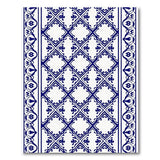 Navy Blue Persian Diamond Lattice Rug