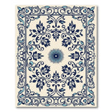 Blue and Teal Ornate Blue Teal Persian Medallion Rug