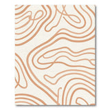 Abstract Orange Wavy Lines Area Rug