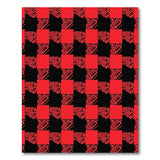 Bold Red Black Plaid Check Area Rug