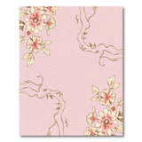 Blush Pink Floral Vine Vintage Area Rug