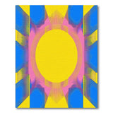 Vibrant Yellow Circle Multi-Color Geometric Area Rug