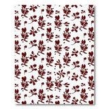 Vintage Red Leaf Heart Silhouette Area Rug