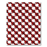 Red Geometric Gun Pattern Area Rug
