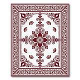 Red Ornate Red Border Traditional Persian Rug
