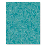 ODIKA Washable Tropical Leaf Teal Area Rug - Non-Slip Low Pile Botanical Carpet