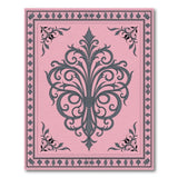 Blush Pink Ornate Medallion Area Rug