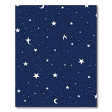 Navy Starry Night Area Rug with Moons Stars