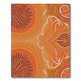 Radiant Orange Floral Medallion Rug