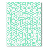 ODIKA Washable Mint Green Geometric Mosaic Low Pile Area Rug