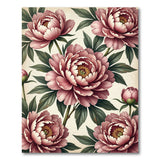 Blush Pink Peony Floral No. 8 Area Rug